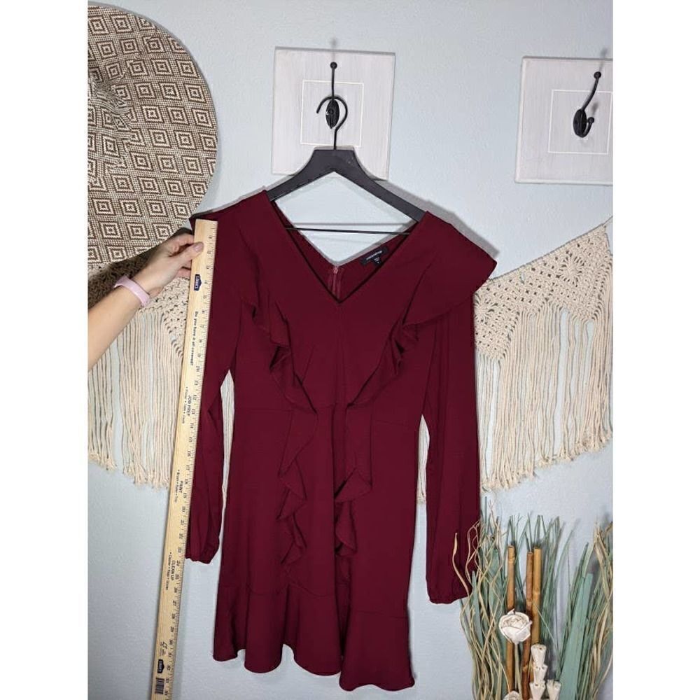 Mittoshop Ruffle Maroon Dress - Picture 3 of 16